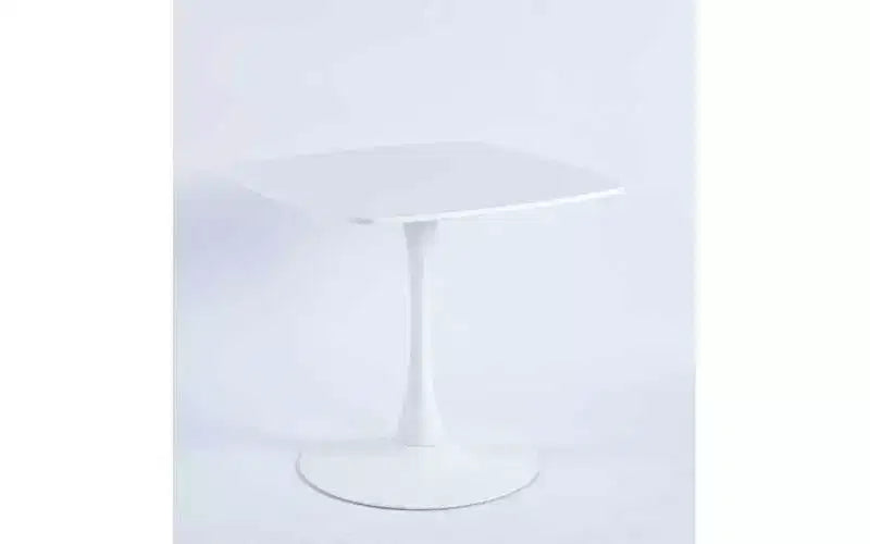 Table à manger piédestal carrée de 60 cm pour espaces compacts, style café moderne