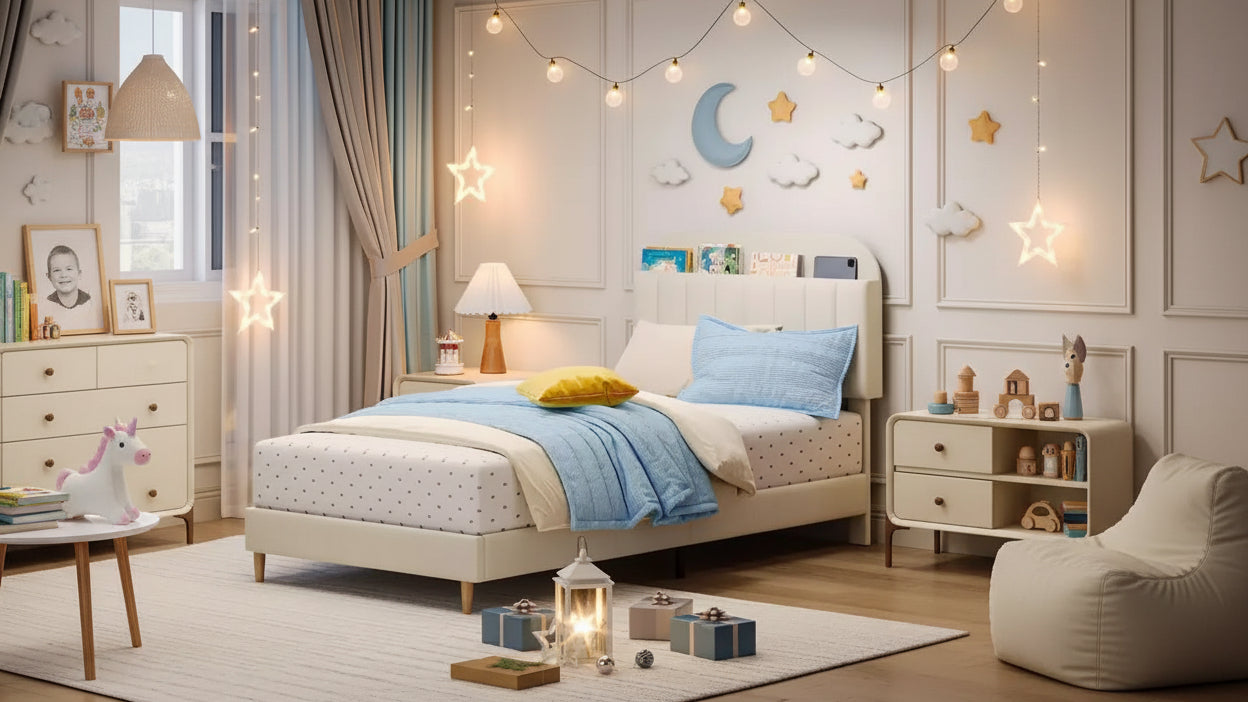 Twin Bed Frames, Velvet Upholstered Platform Bed Frame with Headboard and Strong Wooden Slats, No Box Spring Needed/Noise-Free/Easy Assembly, Pink