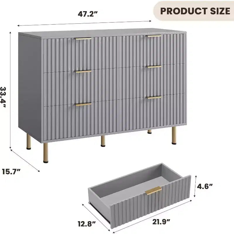 Commode à 6 tiroirs motif zèbre, 120 cm de large, meuble de rangement pour chambre, salon et couloir