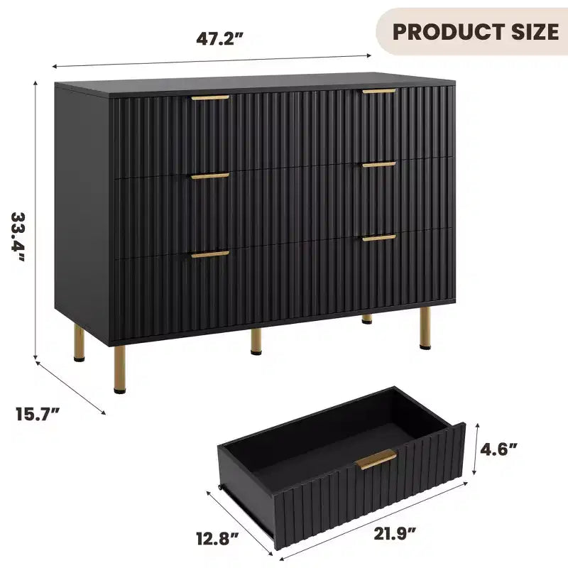 Commode à 6 tiroirs motif zèbre, 120 cm de large, meuble de rangement pour chambre, salon et couloir