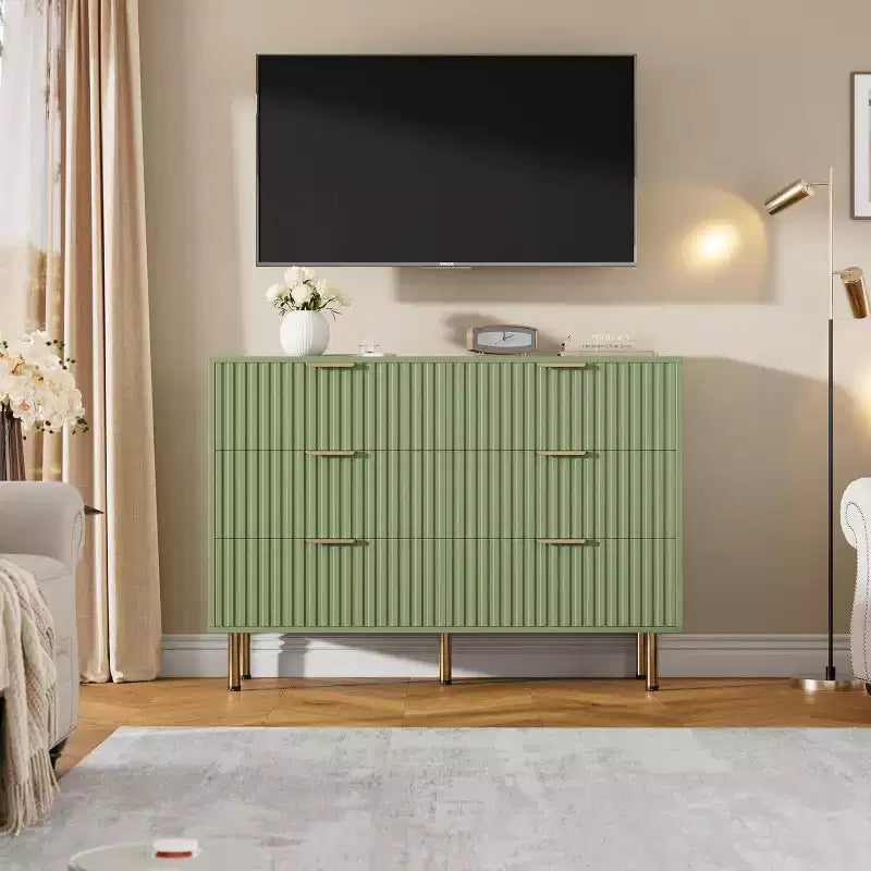 Commode à 6 tiroirs motif zèbre, 120 cm de large, meuble de rangement pour chambre, salon et couloir
