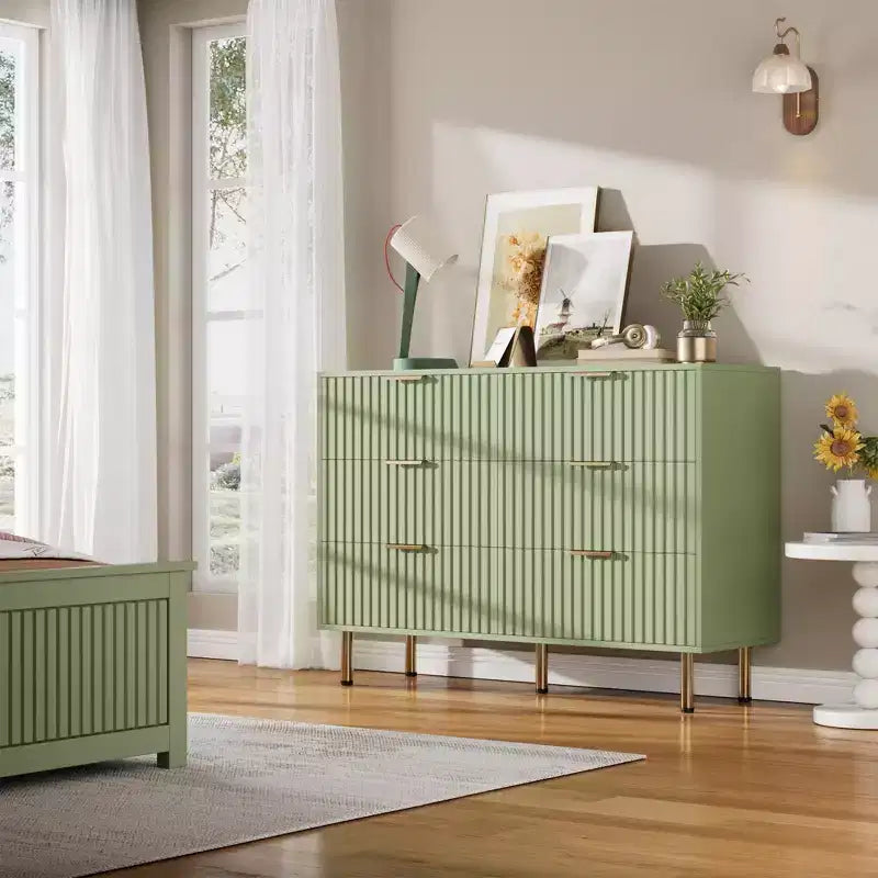 Commode à 6 tiroirs motif zèbre, 120 cm de large, meuble de rangement pour chambre, salon et couloir