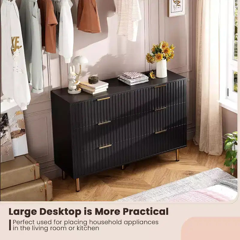 Commode à 6 tiroirs motif zèbre, 120 cm de large, meuble de rangement pour chambre, salon et couloir