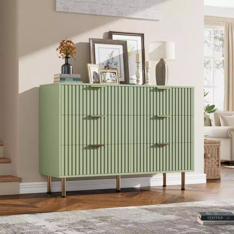 Commode à 6 tiroirs motif zèbre, 120 cm de large, meuble de rangement pour chambre, salon et couloir