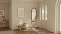 Full-Length Standing Mirror, 3-in-1 Award-Winning Design. In Oak Beige & Ink Black for Living Room, Bedroom Decor