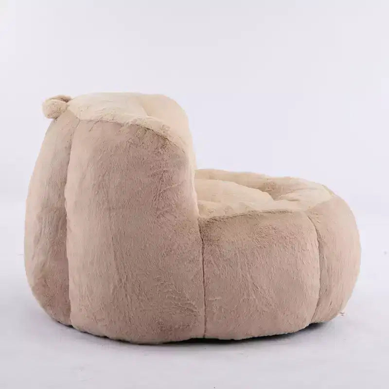 Canapé géant en pouf avec garniture en éponge déchiquetée, chaise longue de sol pour adultes et salon