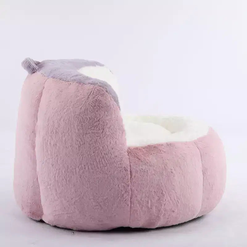 Canapé géant en pouf avec garniture en éponge déchiquetée, chaise longue de sol pour adultes et salon