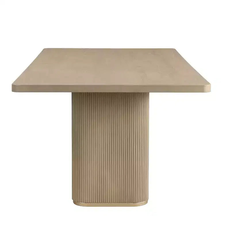 Table de salle à manger rectangulaire moderne 8 places de 84 po avec piétement central, 84x40x30.25 po