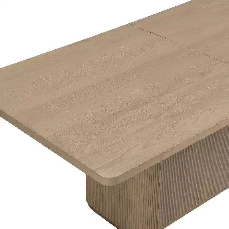 Table de salle à manger rectangulaire moderne 8 places de 84 po avec piétement central, 84x40x30.25 po