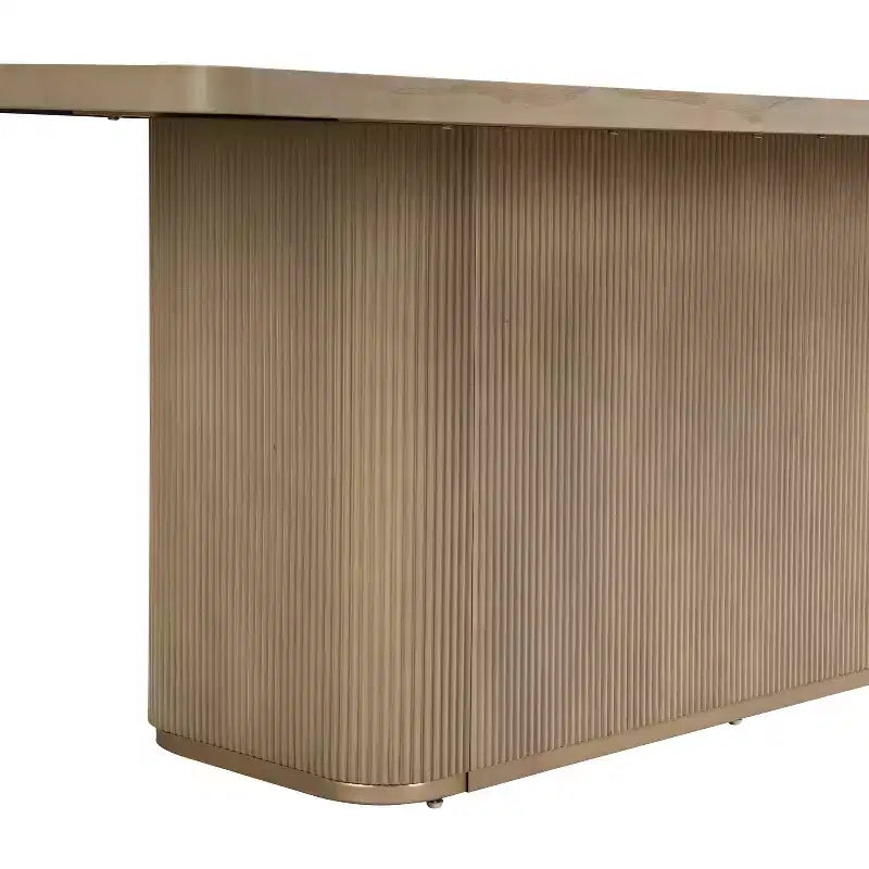 Table de salle à manger rectangulaire moderne 8 places de 84 po avec piétement central, 84x40x30.25 po
