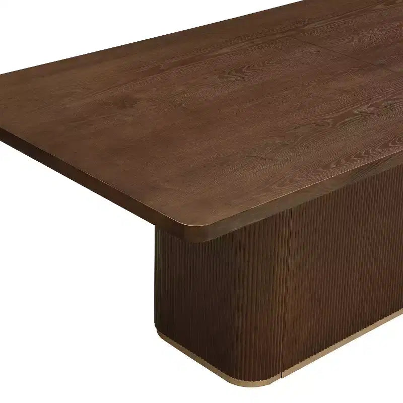 Table de salle à manger rectangulaire moderne 8 places de 84 po avec piétement central, 84x40x30.25 po
