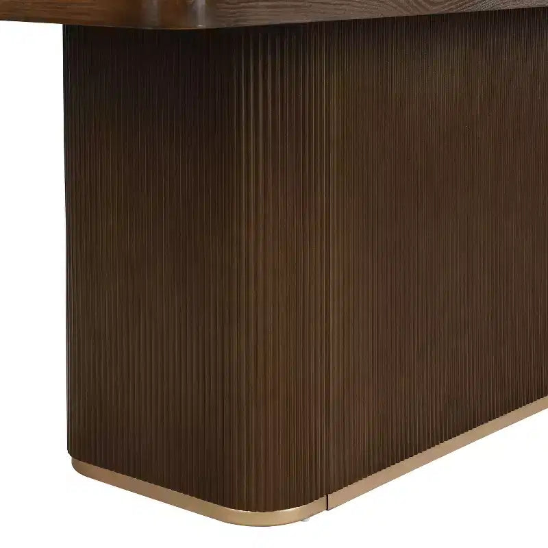 Table de salle à manger rectangulaire moderne 8 places de 84 po avec piétement central, 84x40x30.25 po