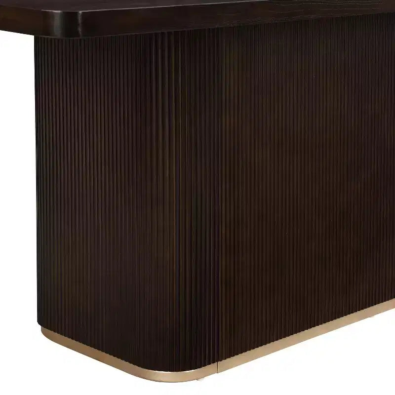 Table de salle à manger rectangulaire moderne 8 places de 84 po avec piétement central, 84x40x30.25 po