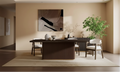Christopher Knight Home Tessa Modern 8 Seater 84 Oversized Rectangular Dining Table with Pedestal Base