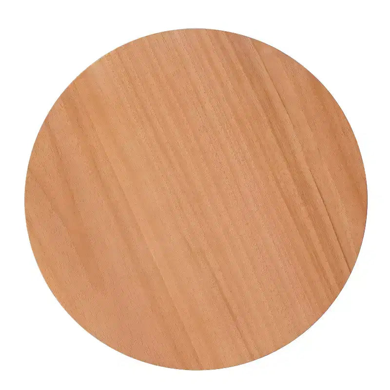 Table d'appoint ronde en rotin avec plateau en bois massif en caoutchouc, table de chevet de 40 cm, 40x40x45 cm