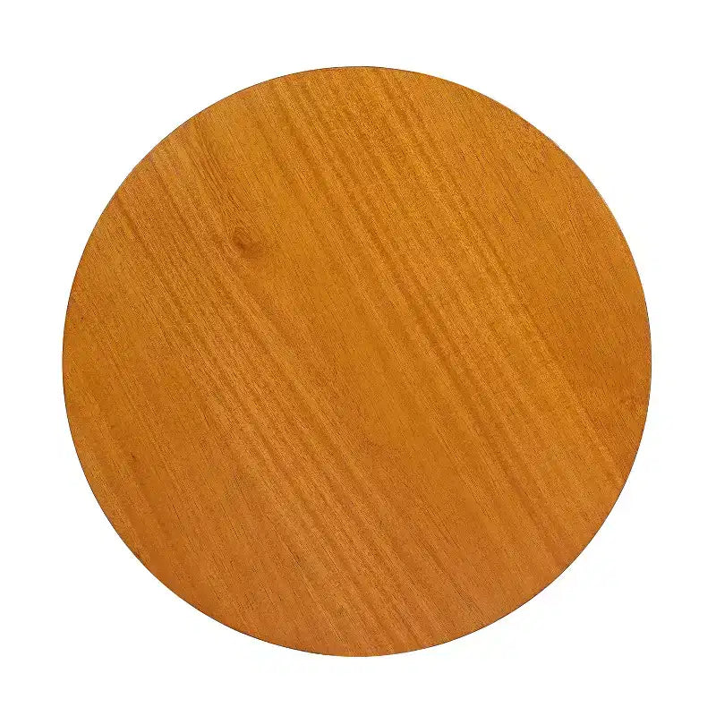 Table d'appoint ronde en rotin avec plateau en bois massif en caoutchouc, table de chevet de 40 cm, 40x40x45 cm