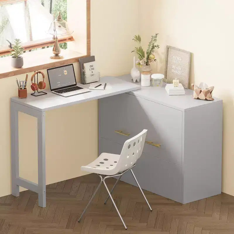 Lit escamotable format jumeau avec bureau réglable et coussin pliable, 74,8x30,3x79,9 po