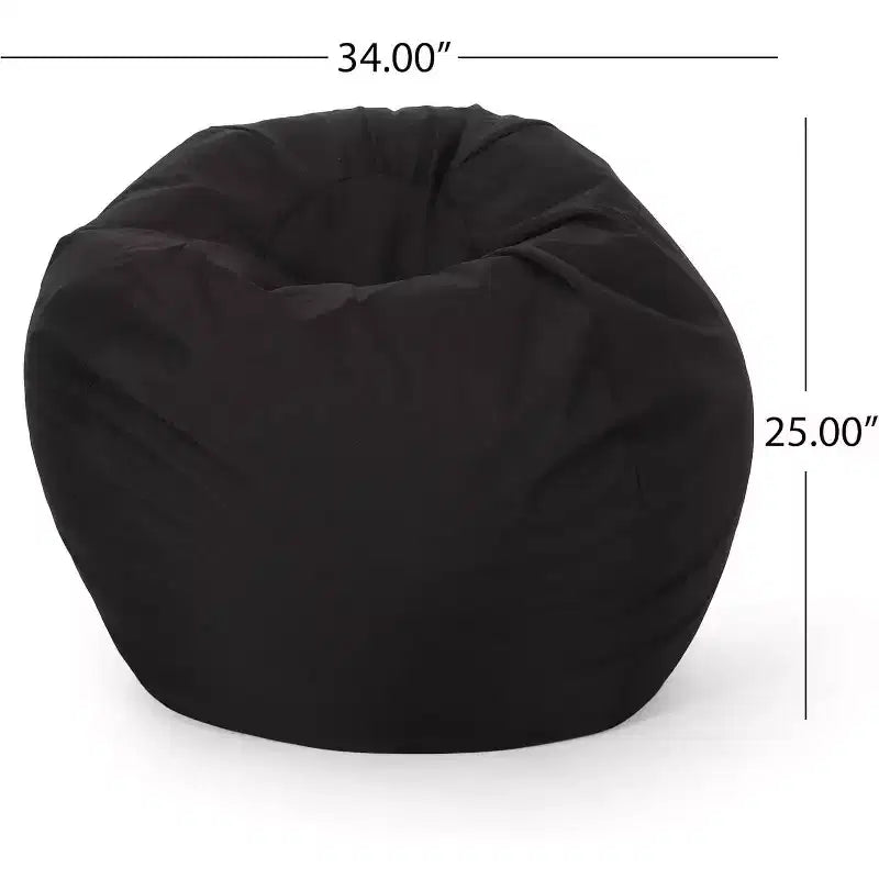 Pouf rond pour adultes, chaise de sol en mousse haute densité, 86x86x63 cm