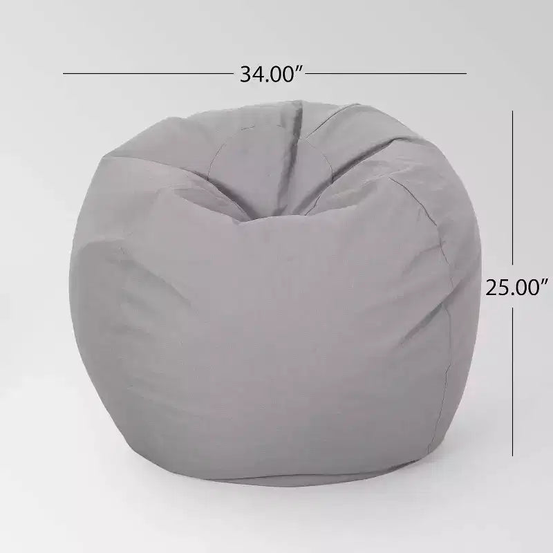 Pouf rond pour adultes, chaise de sol en mousse haute densité, 86x86x63 cm