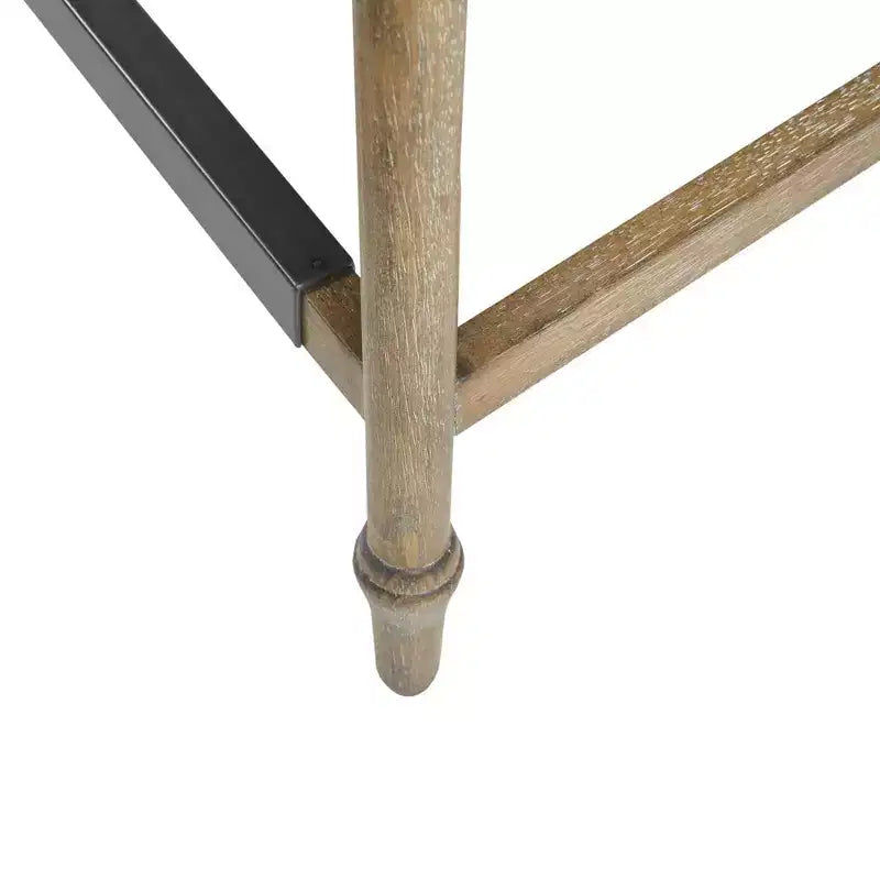 Tabouret de bar rembourré de 63,5 cm de hauteur de comptoir, assise carrée avec pieds en bois, tissu polyester bleu