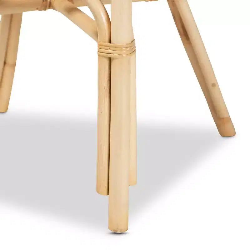 Chaise de salle à manger en rotin naturel avec accoudoirs, entièrement assemblée, 29,1x23,6x24 po