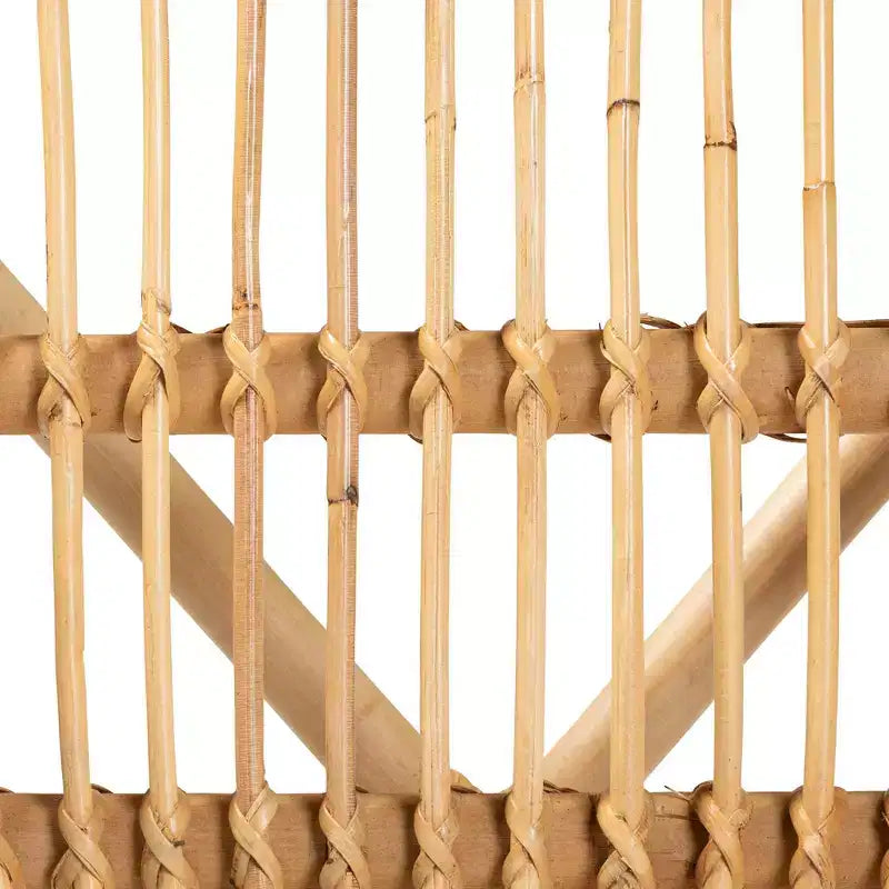 Chaise de salle à manger en rotin naturel avec accoudoirs, entièrement assemblée, 29,1x23,6x24 po