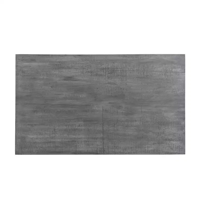 Table à manger rectangulaire en bois de manguier de 152 cm, finition gris et or, 4 places, 150x89x76 cm
