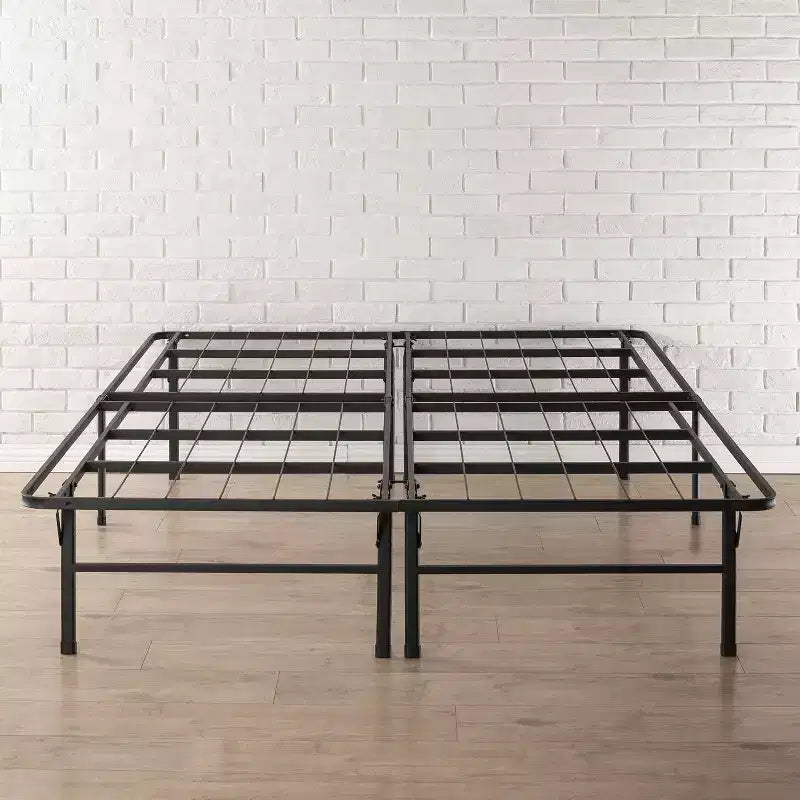 Cadre de lit plateforme en acier Premium de 14 po, noir, California King, 76x80x14 po