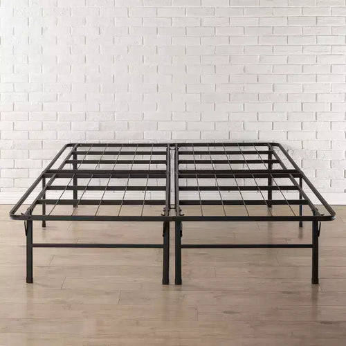 Cadre de lit plateforme en acier Premium de 14 po, noir, California King, 76x80x14 po