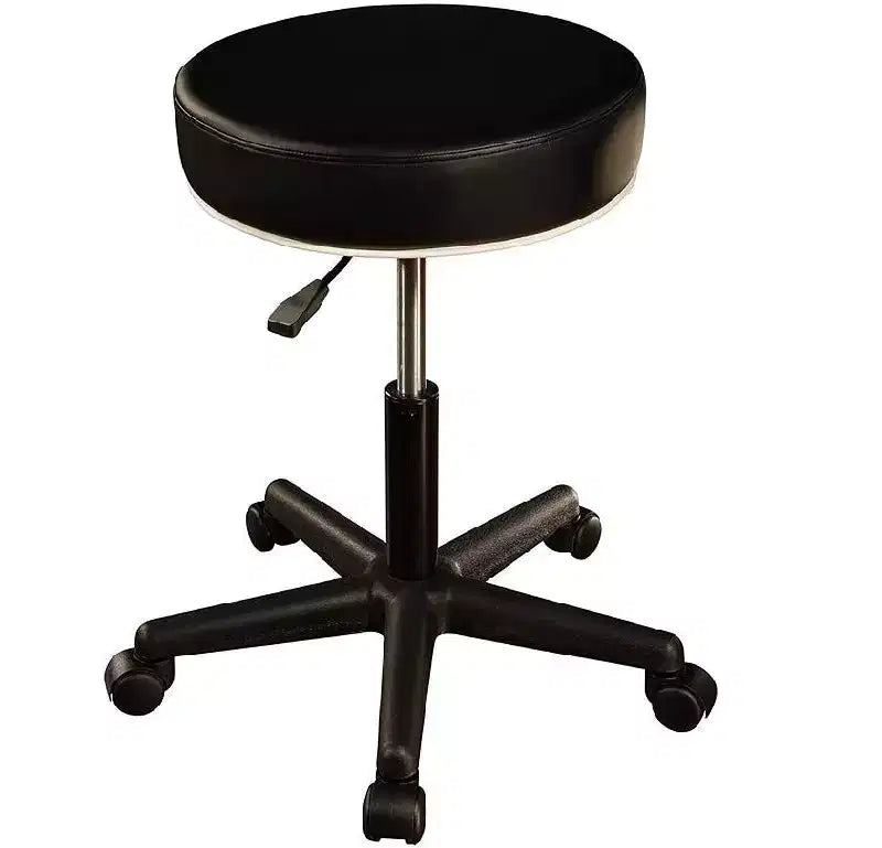 Tabouret roulant pivotant pneumatique hydraulique, réglable en hauteur, 38 x 38 x 44-58 cm